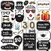 30th Birthday Photo Booth Props with Strike a Pose Sign - 31 Printed Pieces with Wooden Sticks primary