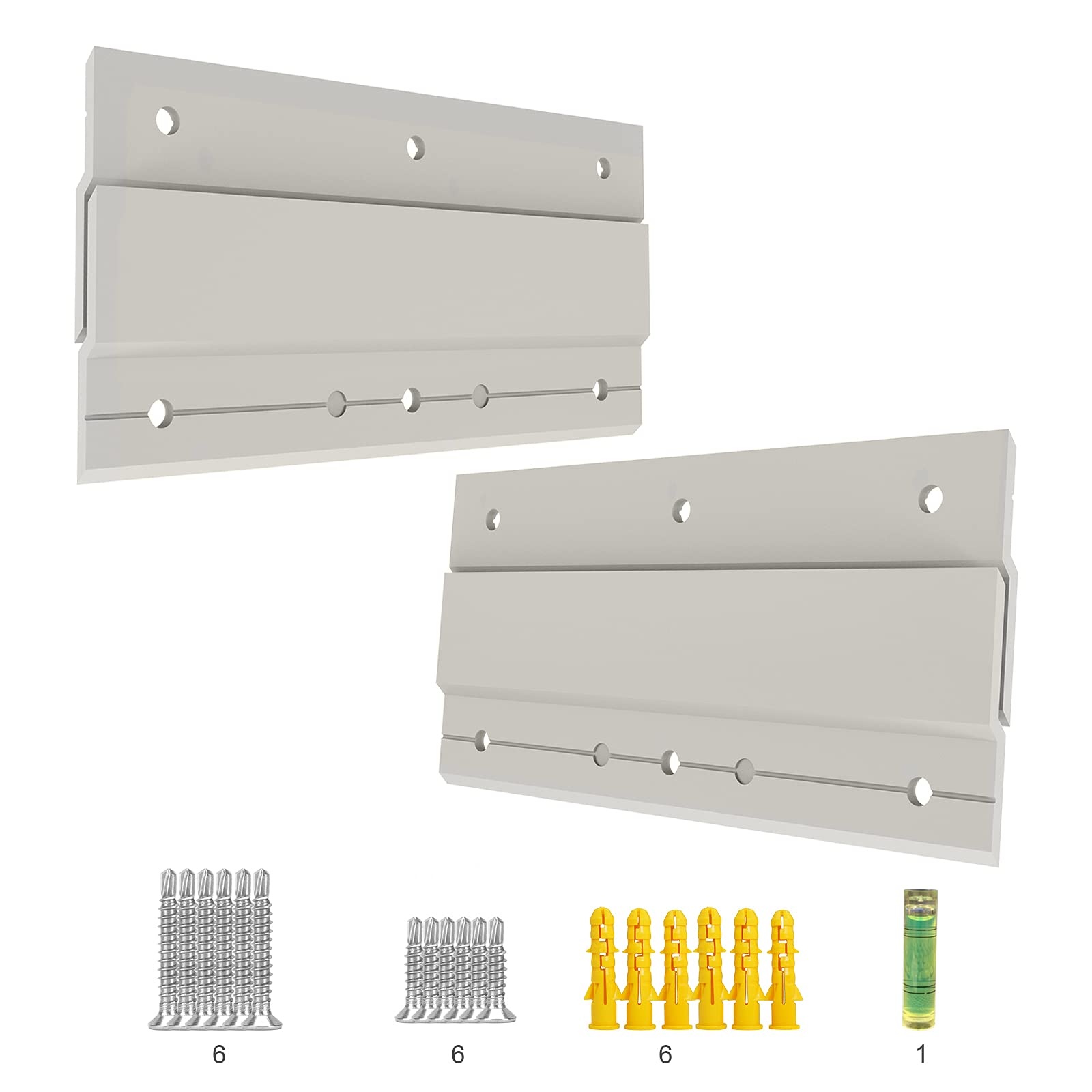 Z-Clamps, Used to Hang French Splint Picture Hanger Hardware kit, wall Bracket Interlocking wall Bracket Hardware kit, Used to Hang Mirrors, Panels, Shelves, headboards, Art Frames. (6" 2Pairs)