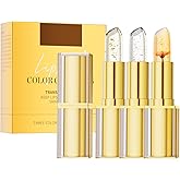 Transferproof Color Changing Lipstick, Clear Lip stick That Changes Color, Gold Crystal ph Color Changing Lipstick, Long Last
