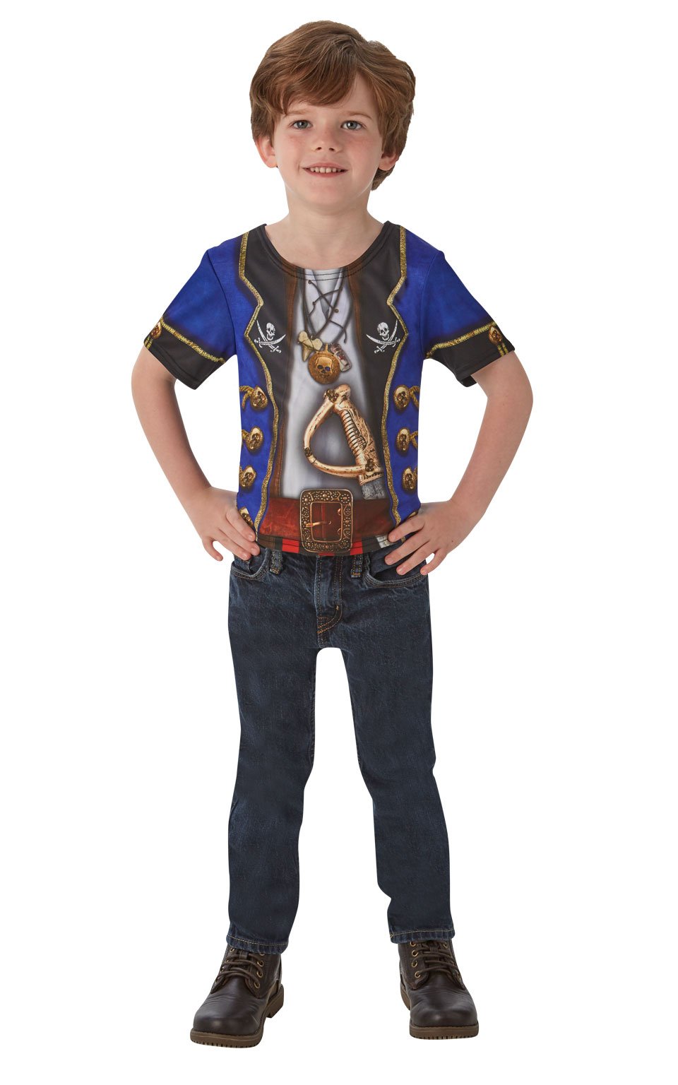 Rubies Official Pirate T-Shirt Book Week Child's Costume (Large, 7-8 Years) Halloween