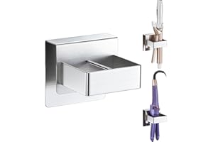 LOXSUN Straighteners Holder Wall Mounted Curling Iron Holder Stainless Steels Hair Dryer Holder for Curling Wands Accessories Adhesive Hair Tool Organizer Flat Iron Holder for Bathroom Barber Shops Vanity