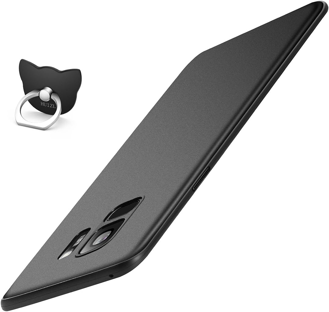 Samsung Galaxy S9 Case Fitted Lightweight Cover Drop Protection Ultra Thin and Slim s9 case Flexible Hard s9 Cases Shock-Absorption with Ring Stand Matte Black Minimalistic Style Surface Slim Fit Anti Fingerprint Minimalist Samsung Galaxy S9 case