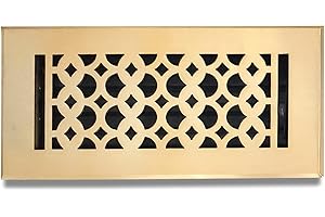 Prima Decorative - Floor Register 4" X 10" Cast Aluminum VR-100 | Heavy Duty Walkable Register | Premium Finish | Top Face Pl