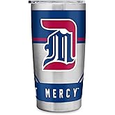 Rico Industries NCAA Detroit Mercy Titans Standard 20oz Stainless Steel Tumbler with Lid - Great For Coffee, Tea, Water or Cocktails