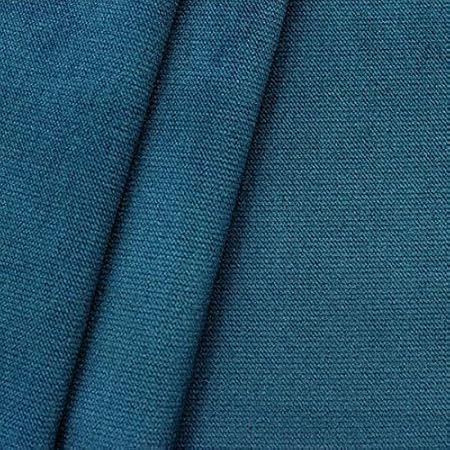 STOFFKONTOR Polsterstoff Möbelstoff Samt-Optik Meterware Adria-Blau