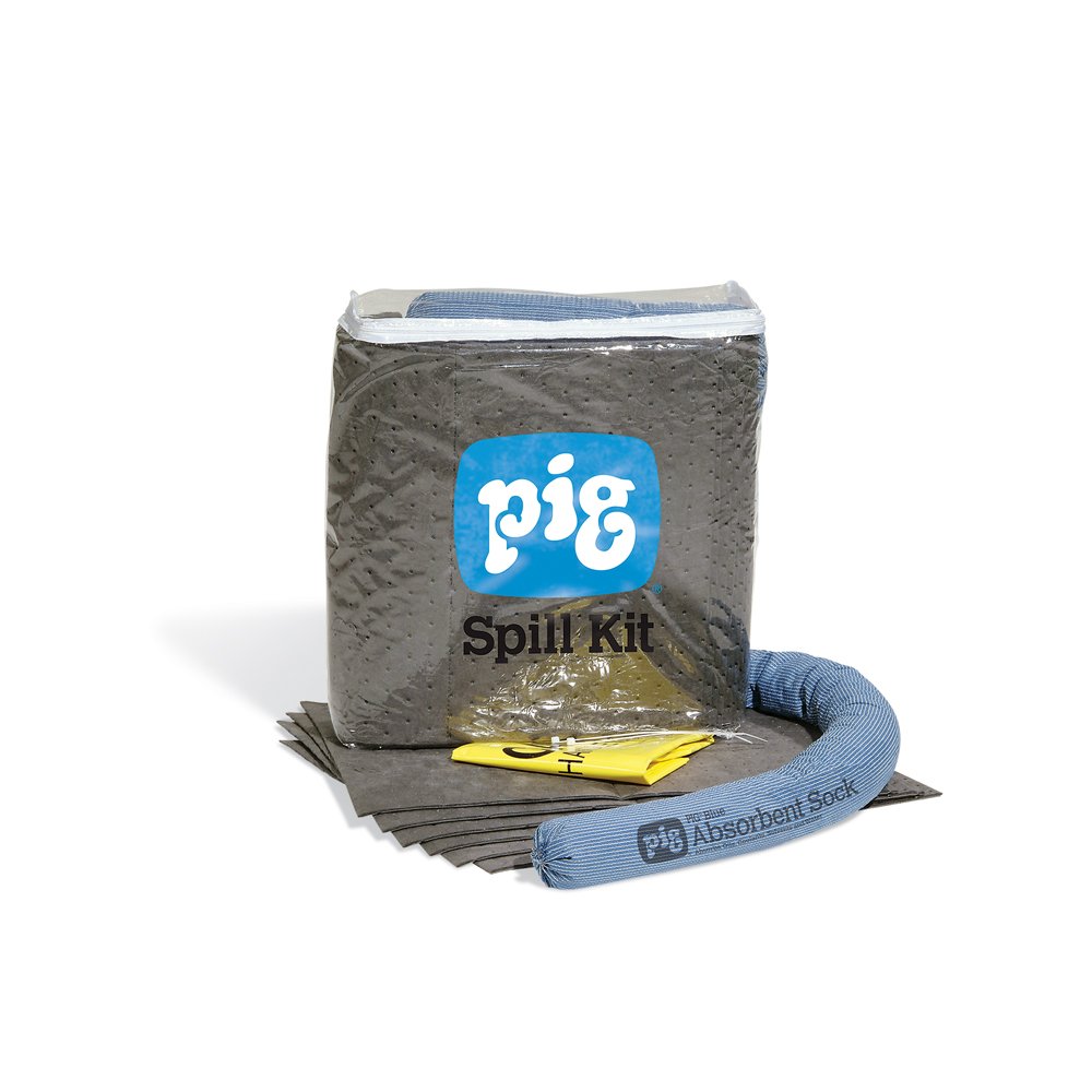 New Pig Spill Kit in See-Thru Bag, Absorbs Oils, Coolants, Solvents & Water, 5-Gal Absorbency, Stop Spreading Spills & Absorb Spills Quickly, Portable Bag, KIT274: Industrial Spill Response Kits: Industrial & Scientific