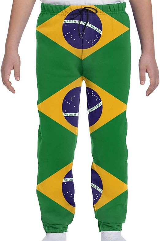 JJCSTE.C Brazil Flag Green Boys Sweatpants Girls Funny