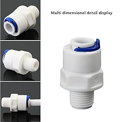 1/8" Male Thread Straight Through x 1/4" PE Hose OD