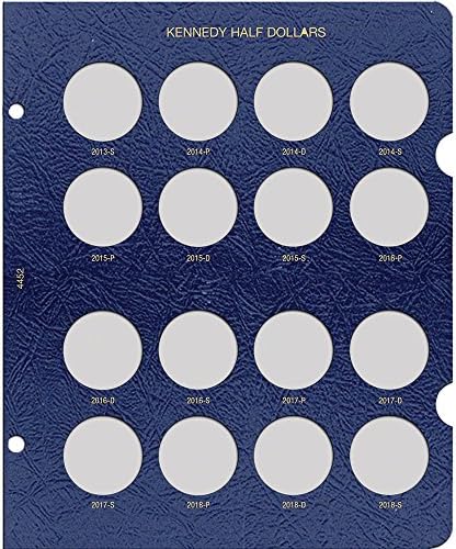 Kennedy Half Dollar Album Page, Dated 2013-2018