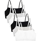 Fruit of The Loom Womens Spaghetti Strap Cotton Pullover Sports Bra Value Pack