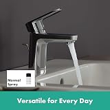Hansgrohe Vernis Blend Basin Tap 70mm EcoSmart Chrome 71550000 with Pop-Up Waste view 3