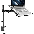 VIVO Single Laptop Notebook Desk Mount Stand, Fully Adjustable Extension with C-clamp, Fits up to 17 inch Laptops, Black, STAND-V001L