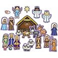 Nativity Birth of Baby Jesus Felt Figures Flannel Board Stories 25 Pieces Christmas Scene (Medium)