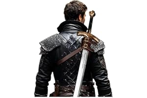 Joukavor Sword Back Holster Leather Sword Holder Back Strap Sword Frog Shoulder Medieval Accessory