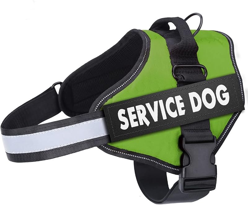 Belababy Soft No Pull Dog Harness X Small Adjustable Reflective Green