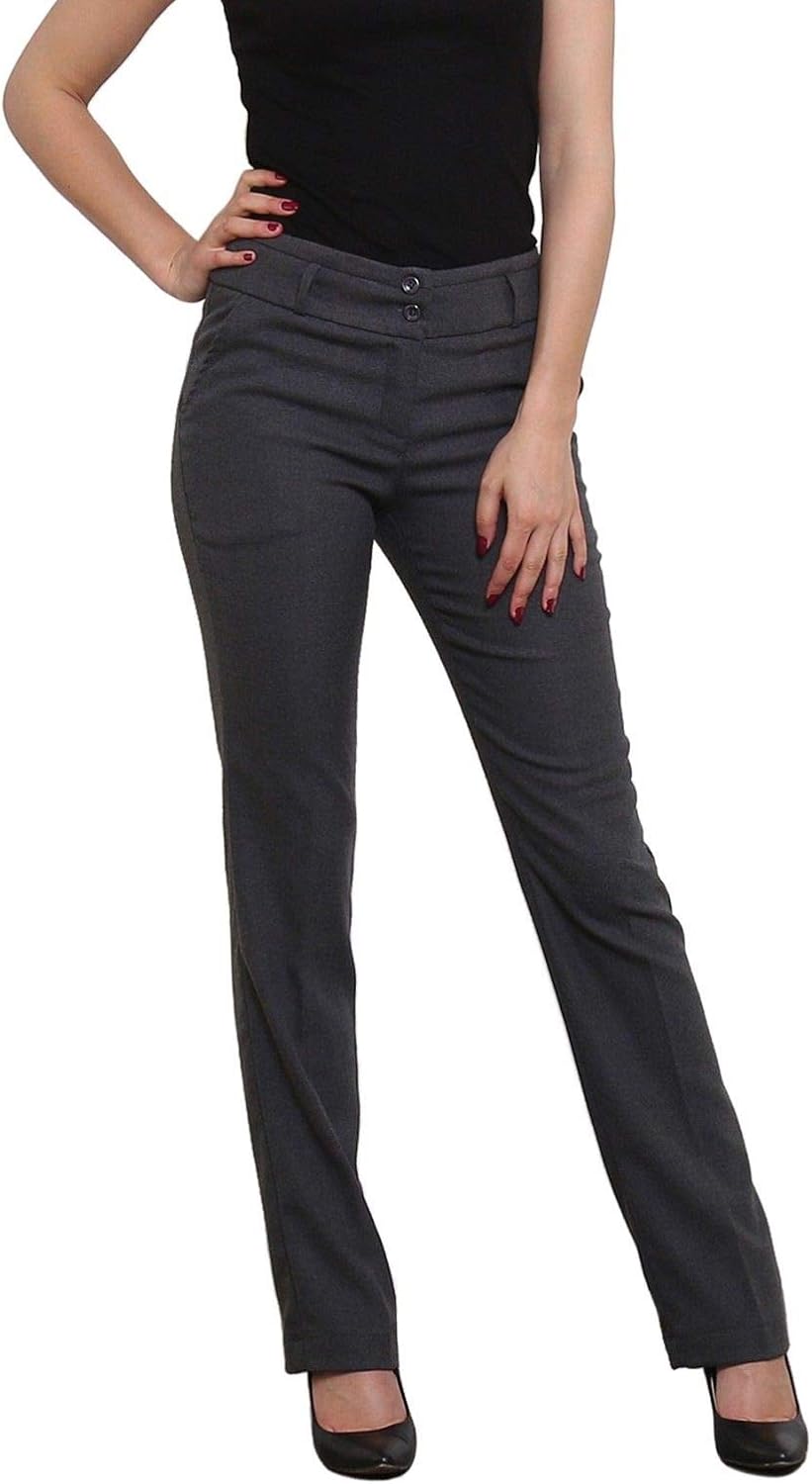 grey work trousers ladies uk