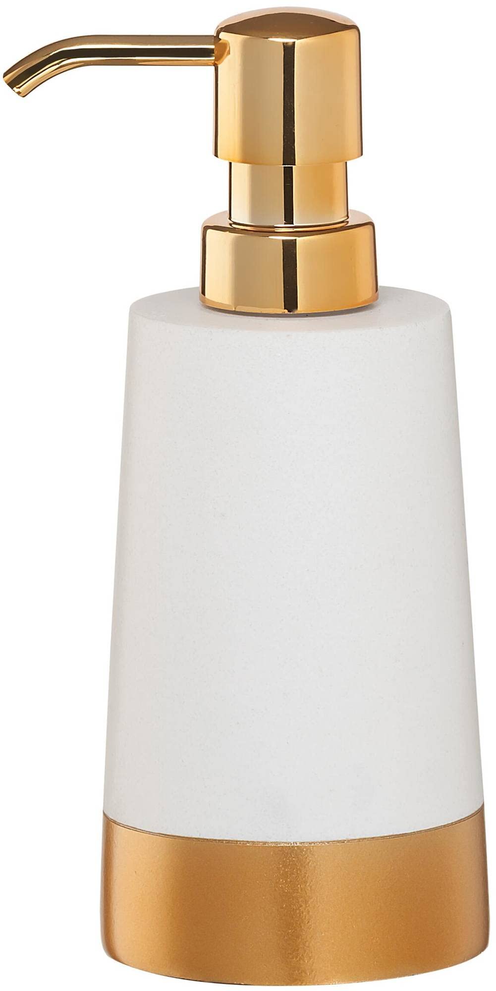 Sealskin Glossy Soap Dispenser, Polyresin, Gold, 8.9 x 17.9 x 7.3 cm
