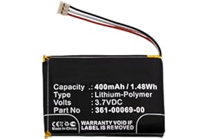 Synergy Digital Replacement Battery, Works with Garmin 361-00069-00 Replacement, (Li-Pol, 3.7V, 400 mAh) Battery