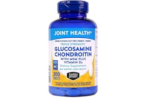 Berkley Jensen Glucosamine Chondroitin – Triple Strength Glucosamine Chondroitin Complex with MSM and D3 – Joint Supplement Tablets for Joint Support and Cartilages, NSF Certified, 200 Ct. (Pack of 1)