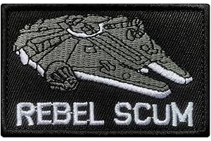 Antrix Rebel Alliance Rebel Scum Emblem Patch Military Emblem Badge Applique Fastener Hook & Loop Tactical Patch -3.15"x2"