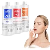 Marfort AS1 SA2 AO3 Aqua Peeling Solution Combination (Set of 3 Bottles) | Salon Special Solutions Skin Care Aqua Peeling Serum Machine 400ml