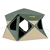 FanttikOutdoor Alpha C4 Ultra Camping Tent 4 Person Pop Up Instant Cabin Setup in 60 Seconds Portable Hub Tent with Rainfly &amp; Windproof for Outdoor Camping &amp; Overlanding
