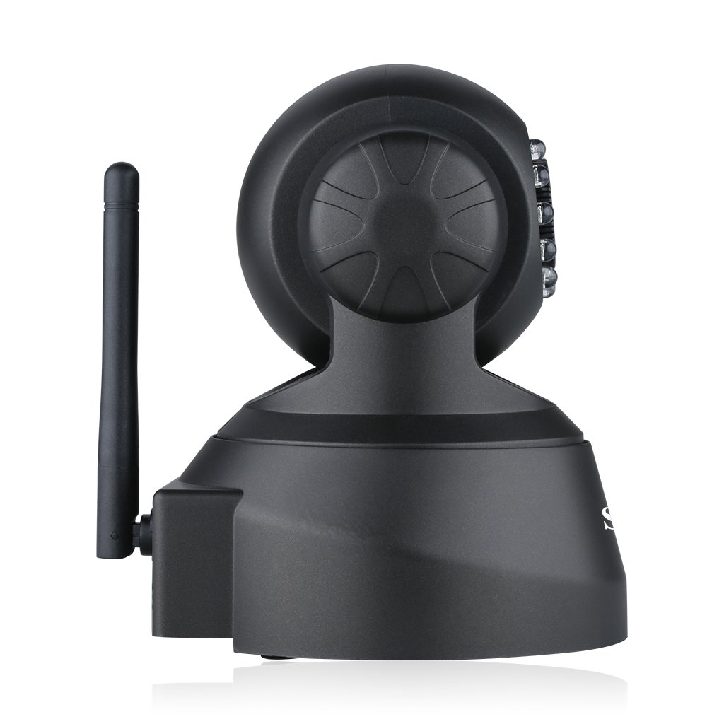Sricam SP012 - Cámara Ip de Vigilancia (720P, H.264, Wifi, Onvif, P2P, Coms, IR-LED, CCTV, TF, Sin conexión de PC, Todas funciones por APP, para Seguridad) (Negro)