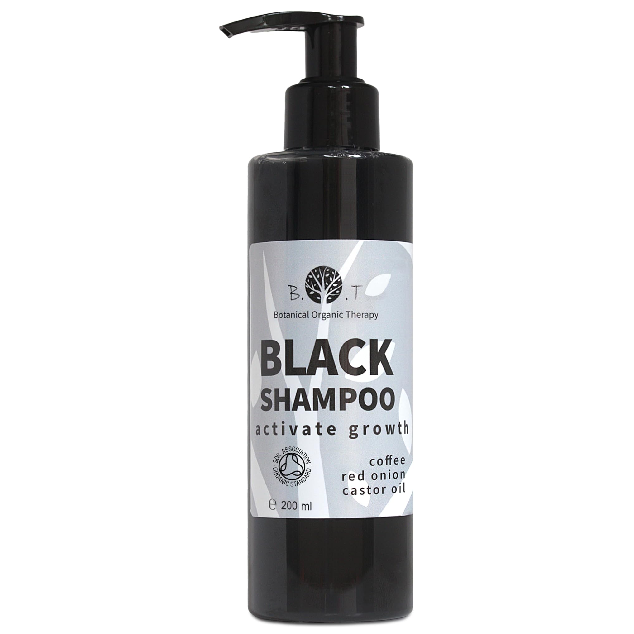 Black Shampoo for Hair Growth, Hair Loss, Dandruff, Beard, Scalp and Hair Treatment for Men and Women. Paraben free, Silicone Free, Sulphate Free - 200 ml