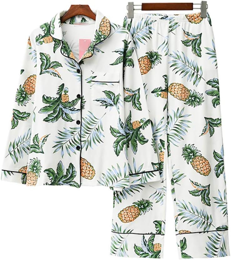 Long Sleeve Cotton Pyjamas Set Nightwear for Big Girls and Womens