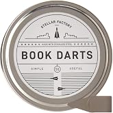 Stellar Factory Book Darts, Stainless Steel Line Markers, 50-Count Tin | Clips to one exact spot, not just a page | paper-thin metal glides on without tearing | ideal for students &amp; professionals