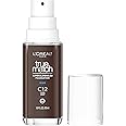 L'Oreal Paris True Match Super-Blendable Foundation, Medium Coverage Liquid Foundation Makeup, C12, Deep, 1 Fl Oz
