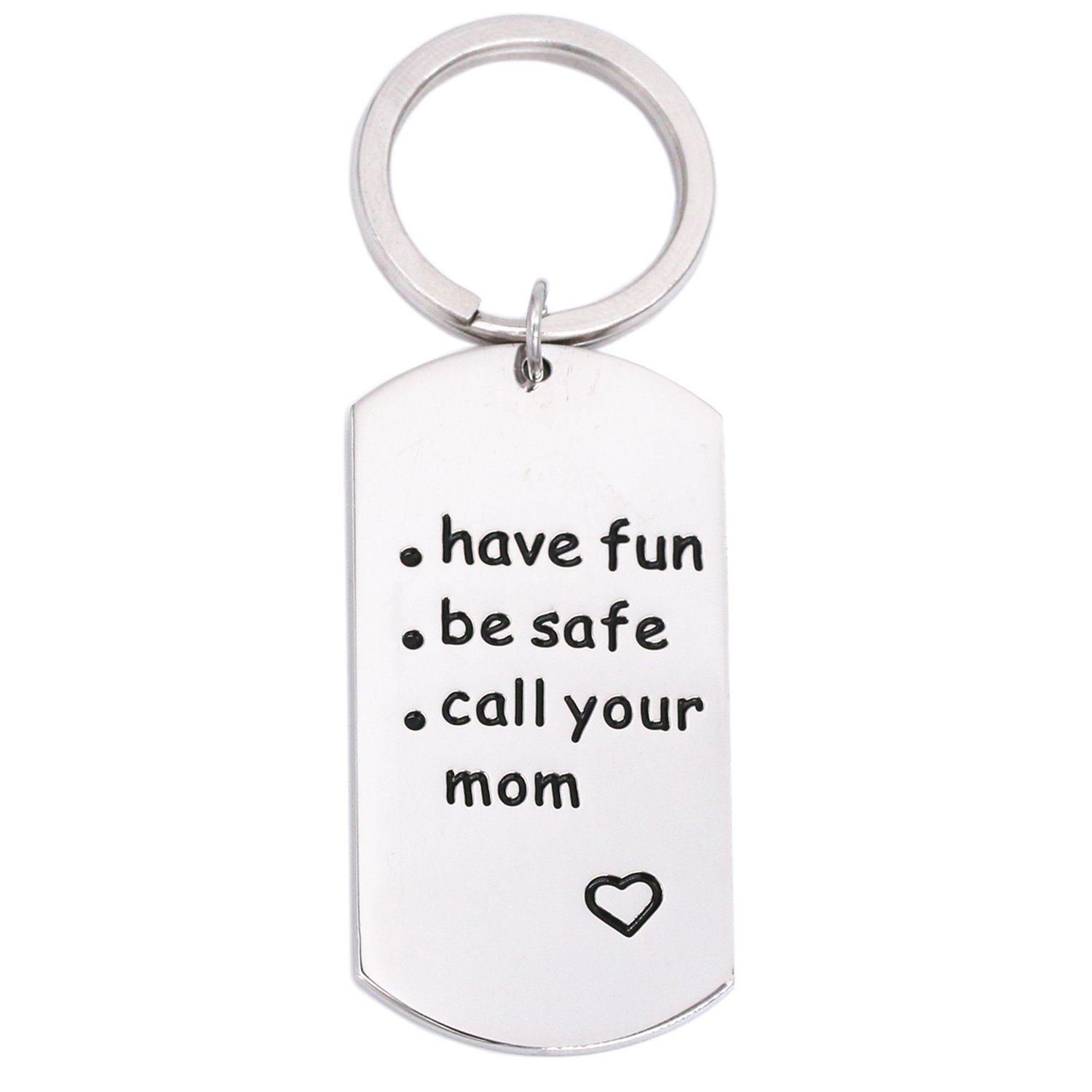 "Have Fun Be Safe Call Your Mom" Keychain - College Student & Graduation Gift In Gift Box - View #6