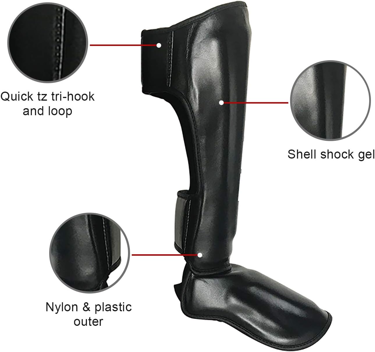 Boxing Training & MMA Fighting Approved by SMMAF Maya Hide Leather Muay Thai Instep Leg Protective Gear Great Protector Pads for Martial Arts, Sparring, Kickboxing, BJJ, Karate : Sports & Outdoors