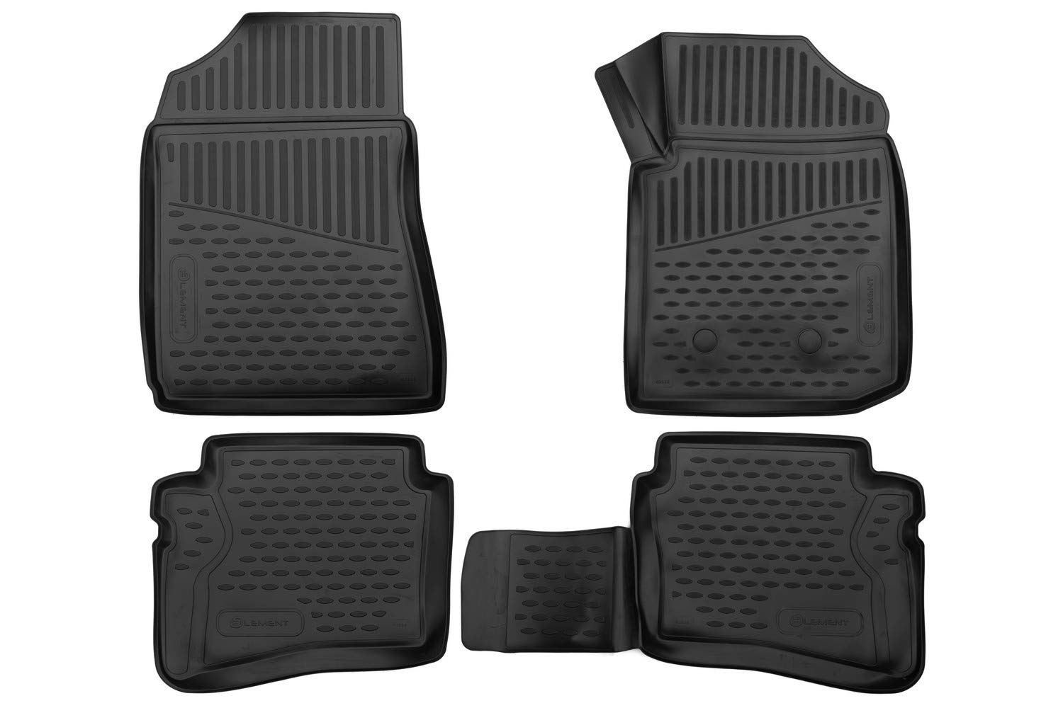 Element Tailored Custom Fit 3D Rubber Floor Mats for HYUNDAI i20, 2014-, Black