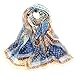 Novels-wear 2017new 100%mulberry Silk Scarf Wrap Luxury Brand Logo Print Blue