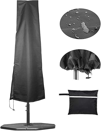 Amazon Com Tofover Umbrella Covers Patio Waterproof Market Parasol Covers With Zipper For 6ft To 8ft Outdoor Umbrellas Garden Outdoor
