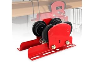 POWLAB Electric Hoist Manual Trolley 1Ton Heavy Duty 2205LBS Capacity for PA600 to PA1000 Hoist Push Geared Overhead Dual Wheels I Beam Trolley, 2.68in - 4.33in Adjustable Flange for Lifting