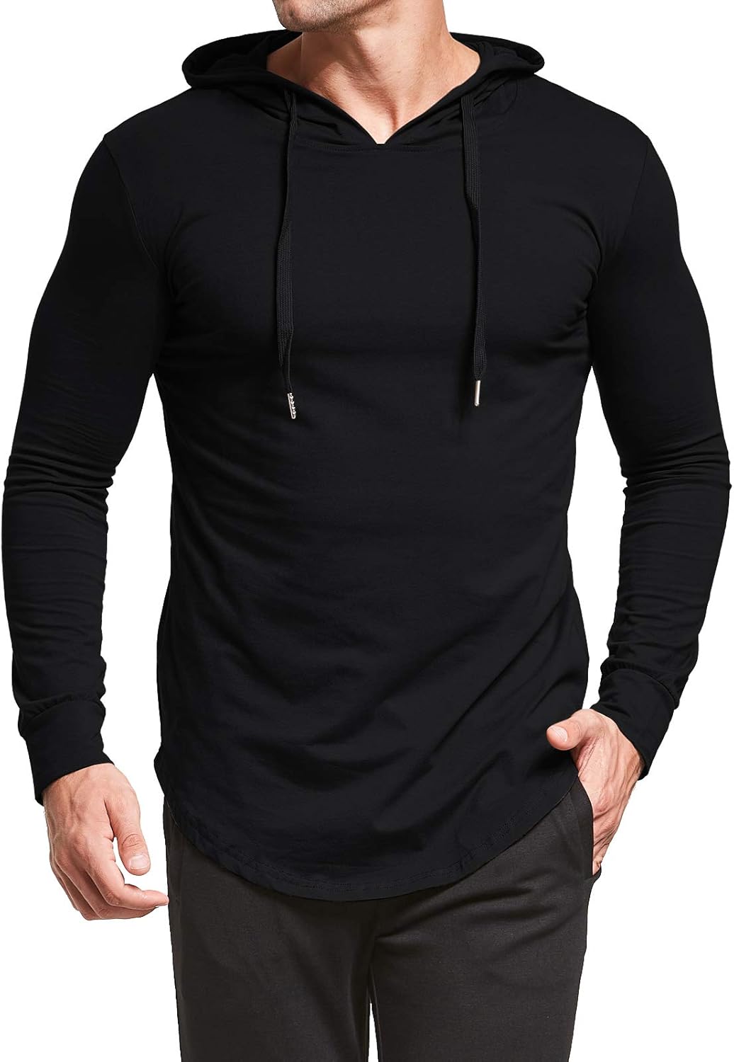 Aiyino Men's S-5X Long Sleeve Fashion Athletic Hoodies Sport Sweatshirt Hip Hop Pullover: Clothing
