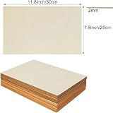 YOUNTHYE 24Pcs A4 Plywood Sheets 300x200x2mm Unfinished Balsa Wood view 2