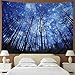 Prabahdak Forest Trees Tapestry Starry Night Tapestry Fantastic Galaxy Landscape Tapestry Wall Hanging for Dorm Living Room Bedroom