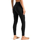 YUNOGA Women's High Waisted Leggings 25“ Inseam - Tummy Control Workout Leggings with Inner Pocket Buttery Soft Yoga Pants