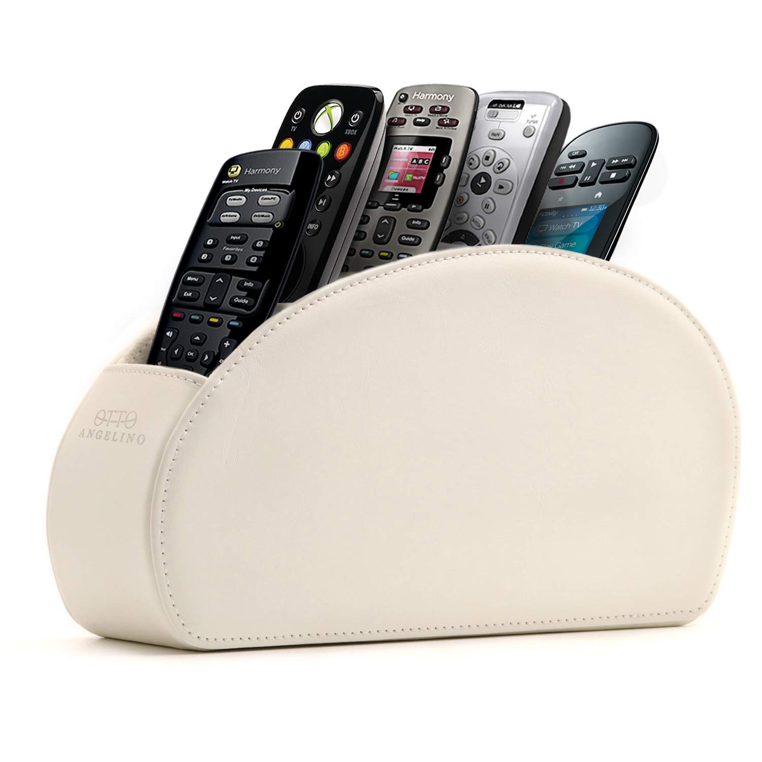 Londo Leather Remote Control Holder Organizer with Suede