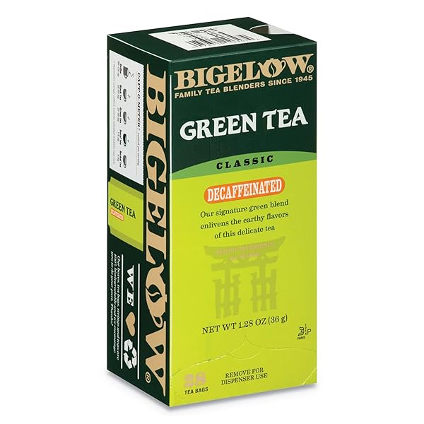 BIGELOW DECAFFEINATED GREEN TEA, GREEN DECAF, 0.34 LBS, 28/BOX