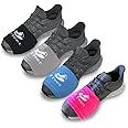 2 FEET Sock for Dancing on Smooth Floors | Over Sneakers, Smooth Pivots & Turns to Dance with Style on Wood Floors | Protect Knees (Fucsia, Light Blue, Light Grey, Black)