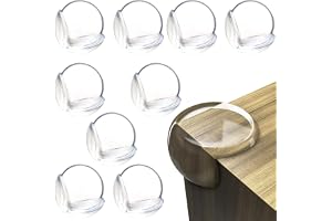 Protetor de Canto e Quina em Silicone, 10 Peças, Transparente, com Adesivo, para Móveis e Proteção Infantil