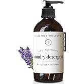 Rowe Casa Organics Bergamot and Lavender Laundry Detergent Liquid – Natural Liquid Washing Detergent with Floral, Sweet, and Fresh Scent – 16 Oz Pump Bottle