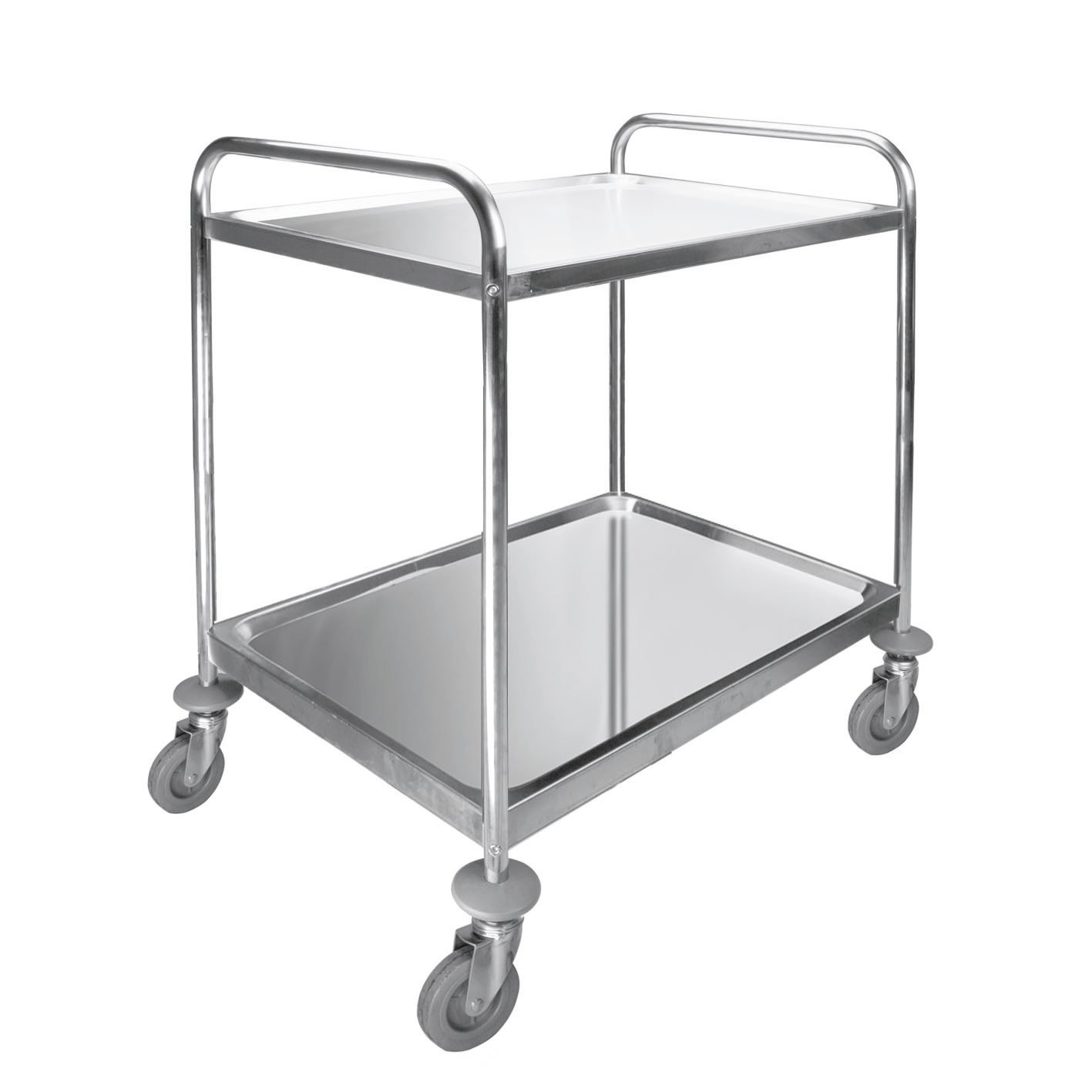 Lacor 66249 Dismantled 2 Shelves Service Trolley, 64.5 x 89.5 x 94.5 cm, Silver