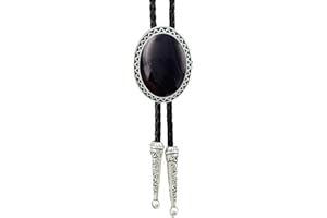 SELOVO Genunie Leather Bolo Tie Native Western Bola Tie Stone