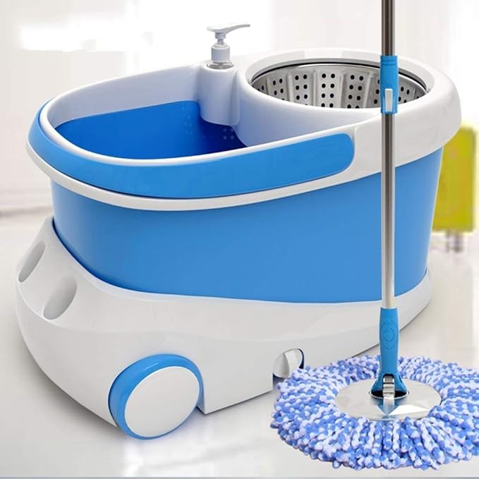 Mop,Easy Wring Adjustable Mop and Bucket Set with 2