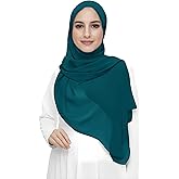 Premium Chiffon Hijab Head Scarf Shawl Wrap for Muslim Women Lightweight